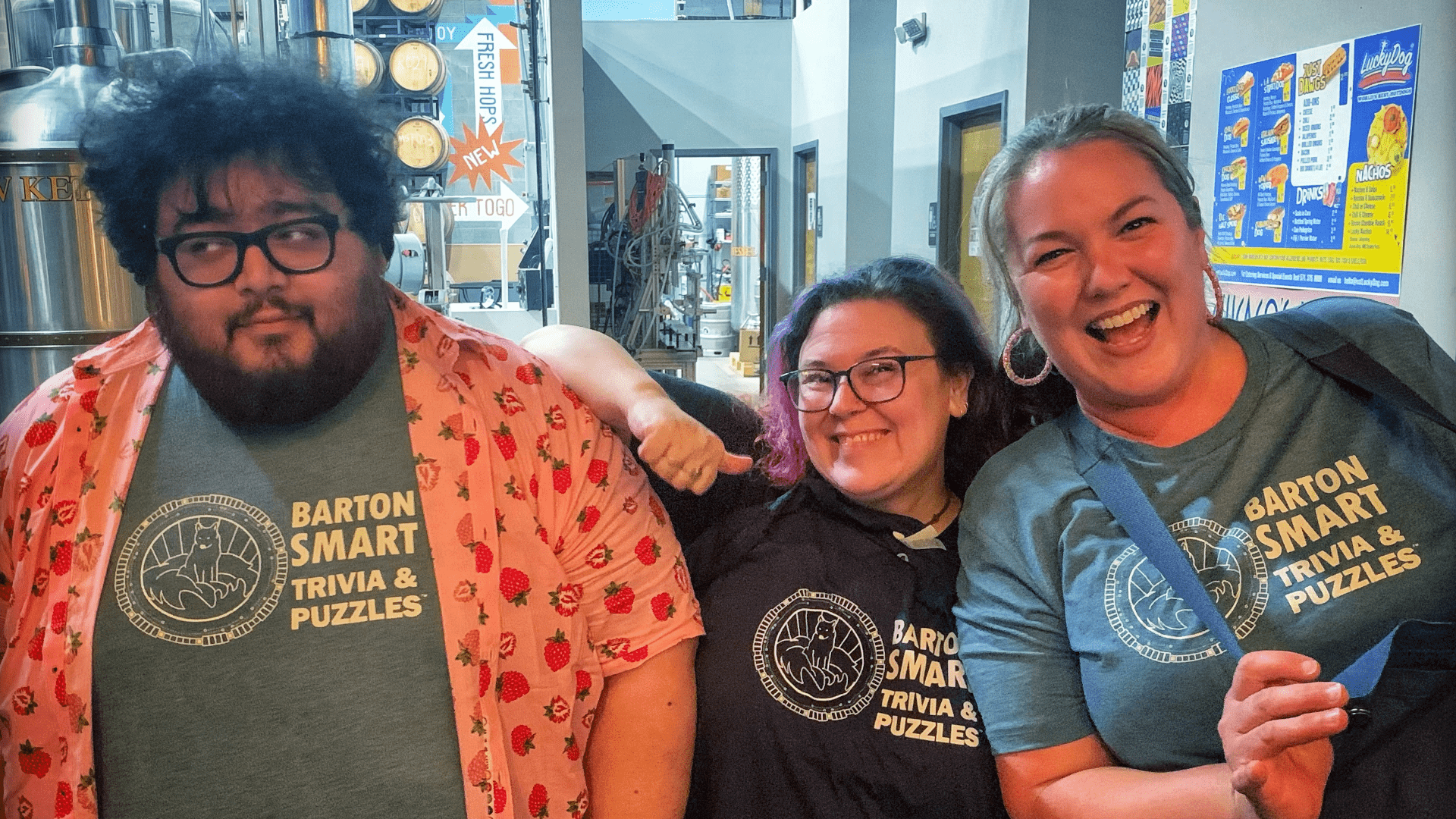 Barton Smart Trivia players at an event